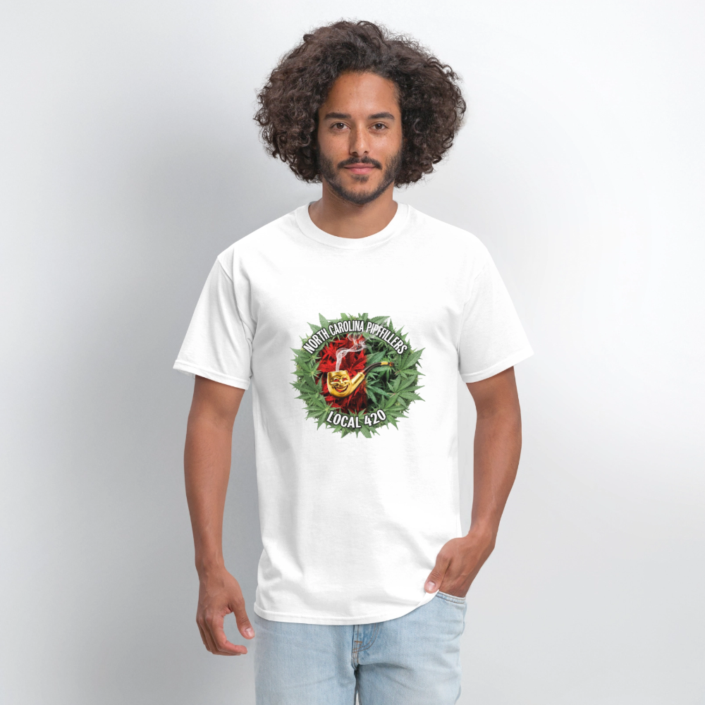 NORTH CAROLINA PIPEFILLERS LOCAL 420 Men's T-Shirt - white