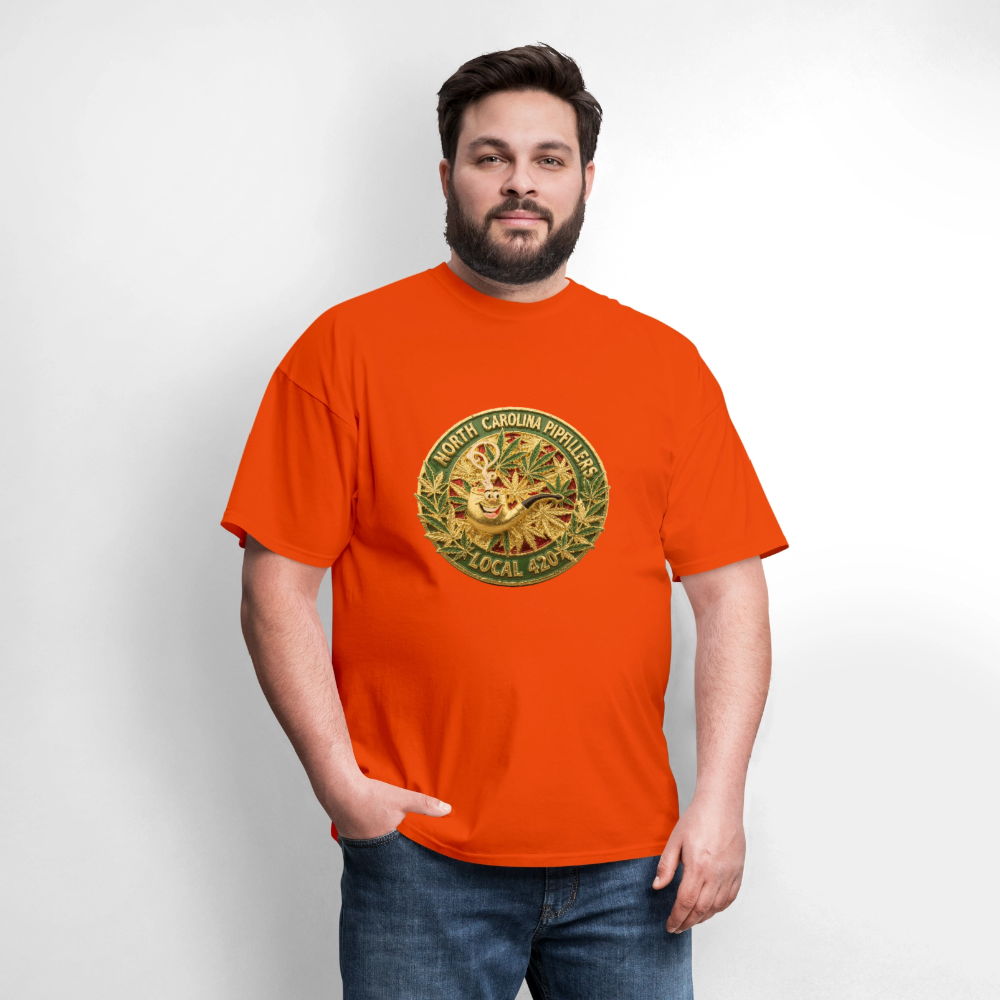 NORTH CAROLINA  PIPEFILLERS LOCAL 420 Men's T-Shirt - orange