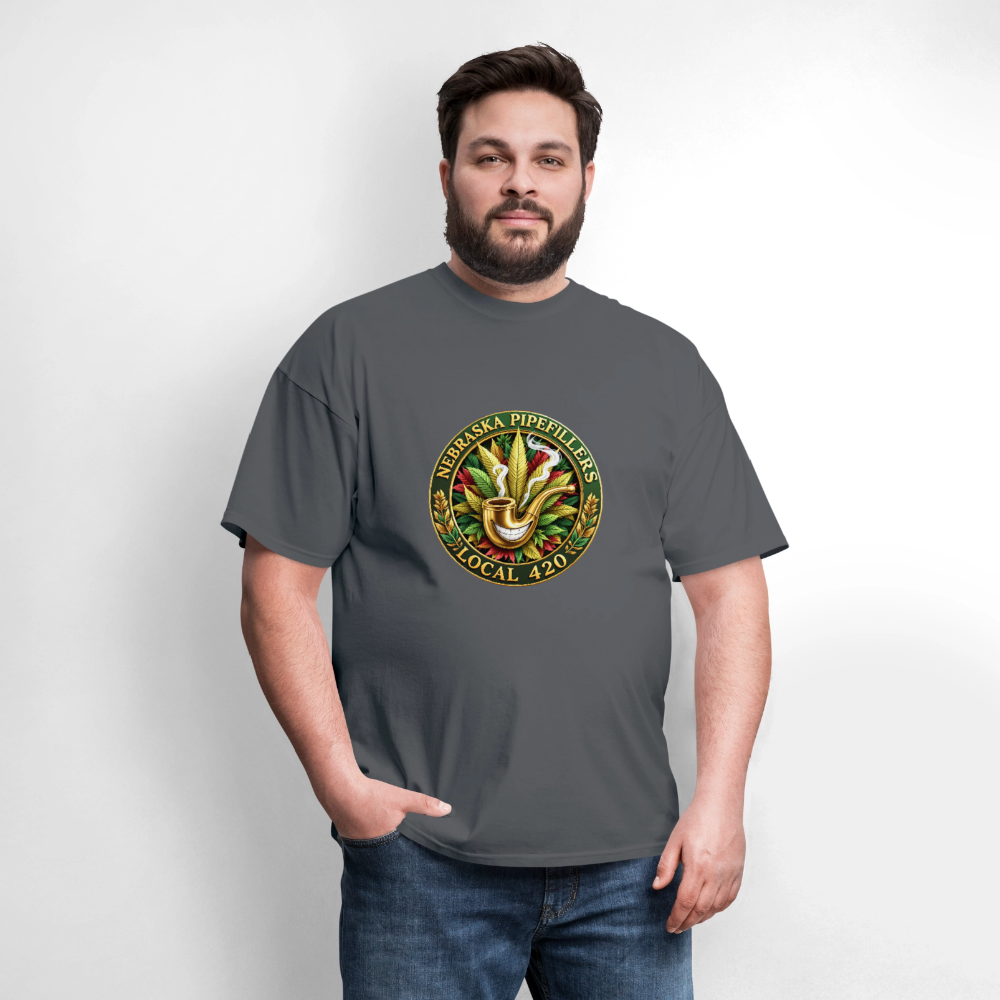NEBRASKA PIPEFILLERS LOCAL 420 Men's T-Shirt - charcoal
