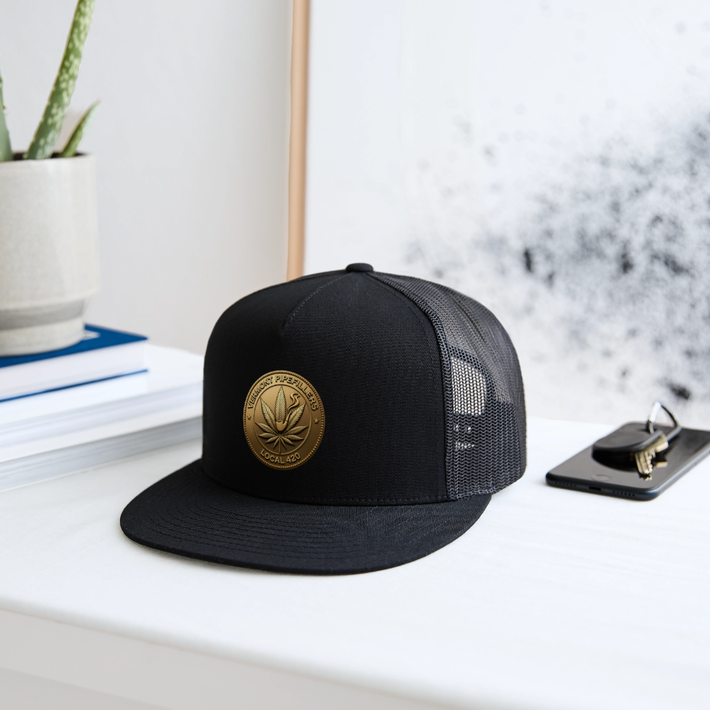 VERMONT PIPEFILLERS LOCAL 420 Trucker Hat - black/black