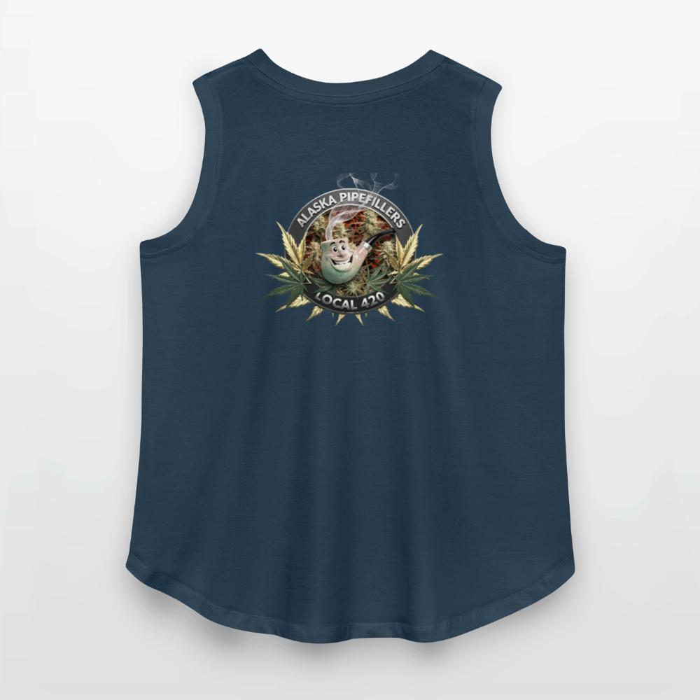 ALASKA  PIPEFILLERS LOCAL 420 F/B DESIGN Women's Curvy Relaxed Tank Top - denim