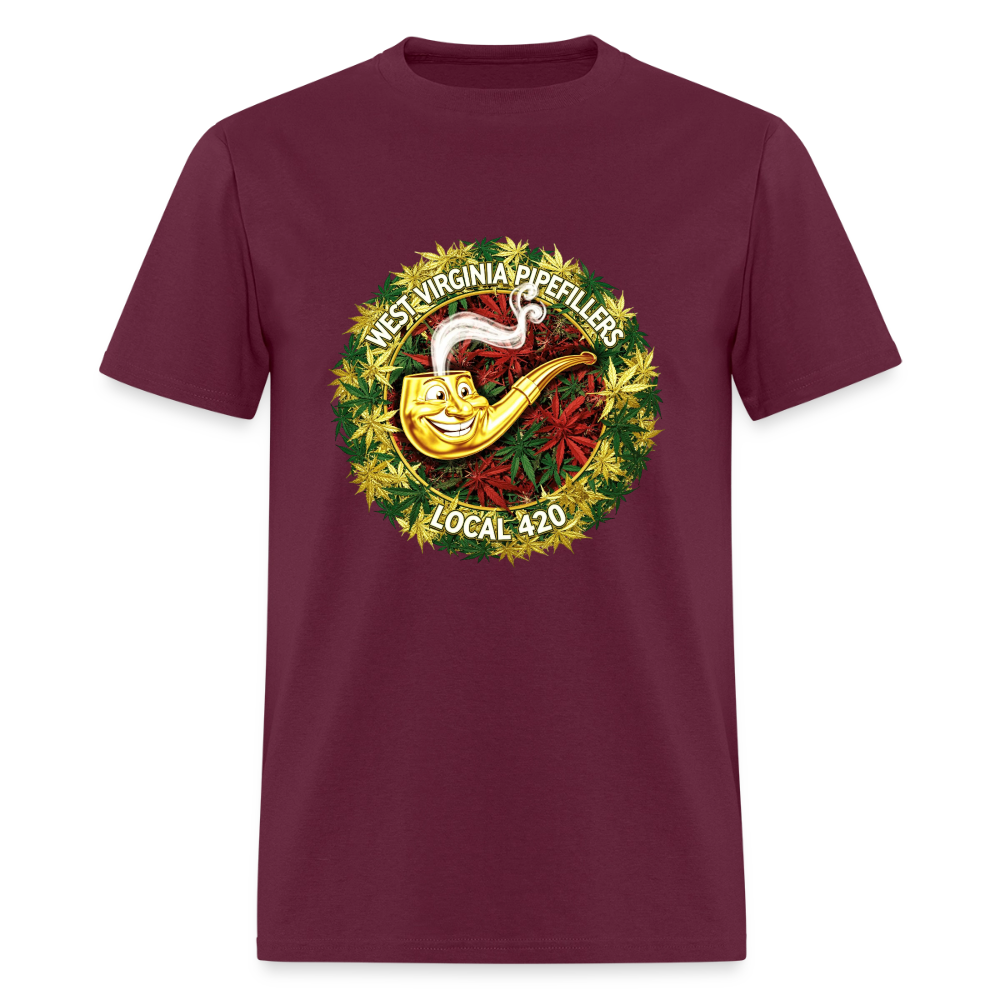 WEST VIRGINIA PIPIEFILLERS LOCAL 420 Men's T-Shirt - burgundy