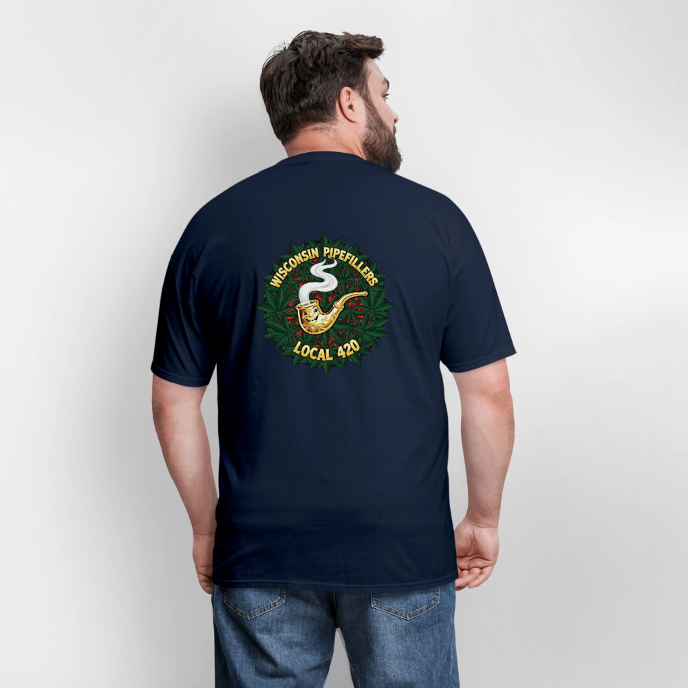 WISCONSIN PIPEFILLERS LOCAL 420 Men's T-Shirt - navy