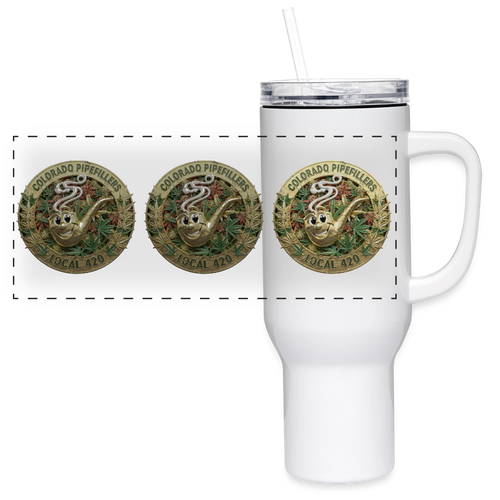 COLORADO PIPEFILLERS LOCAL 420 40oz Stainless Steel Travel Tumbler - white