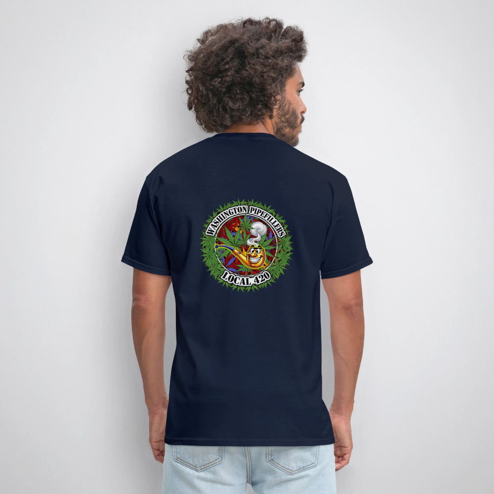 WASHINGTON PIPEFILLERS LOCAL 420 F/B DESIGN Men's T-Shirt - navy