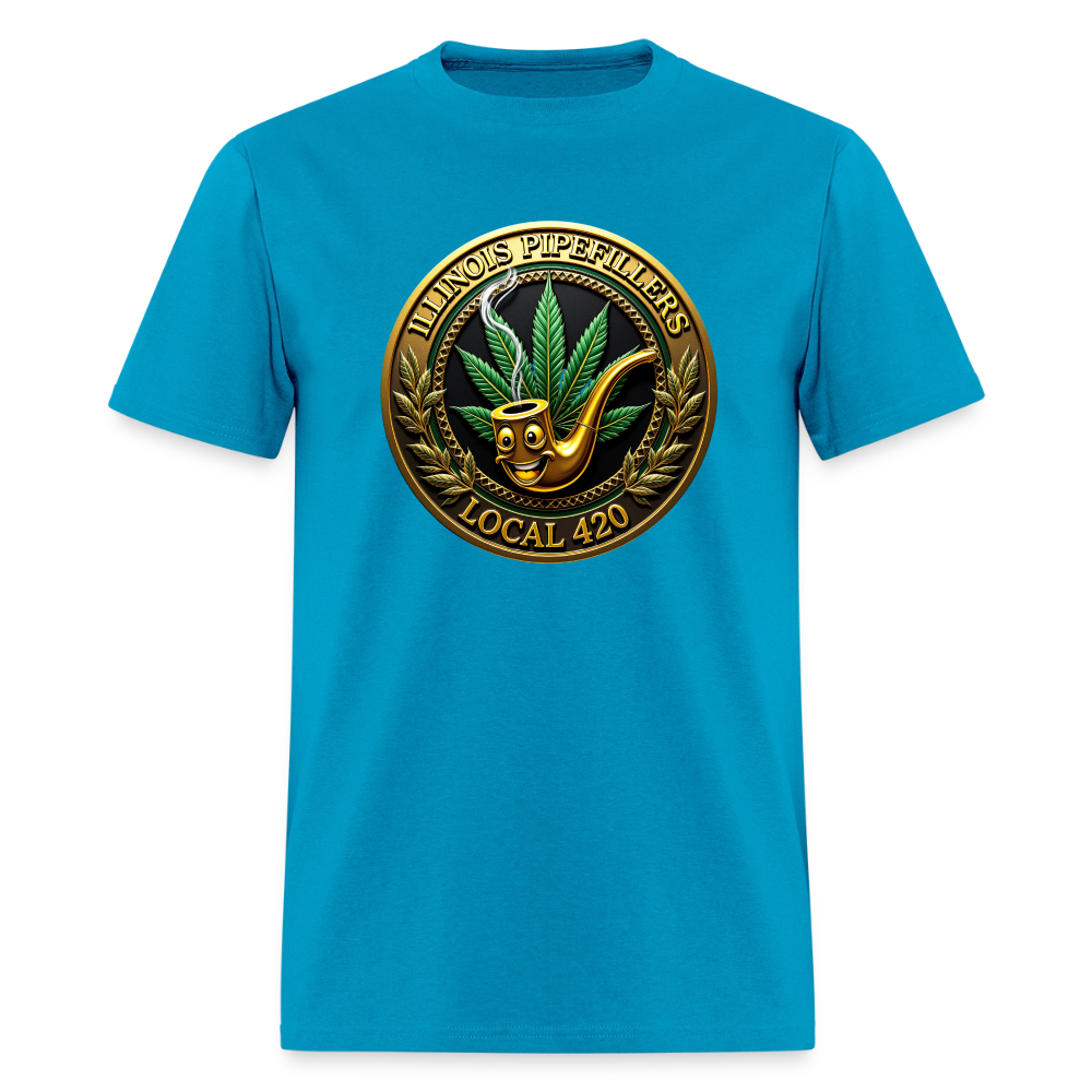 ILLINOIS PIPEFILLERS LOCAL 420 Men's T-Shirt - turquoise