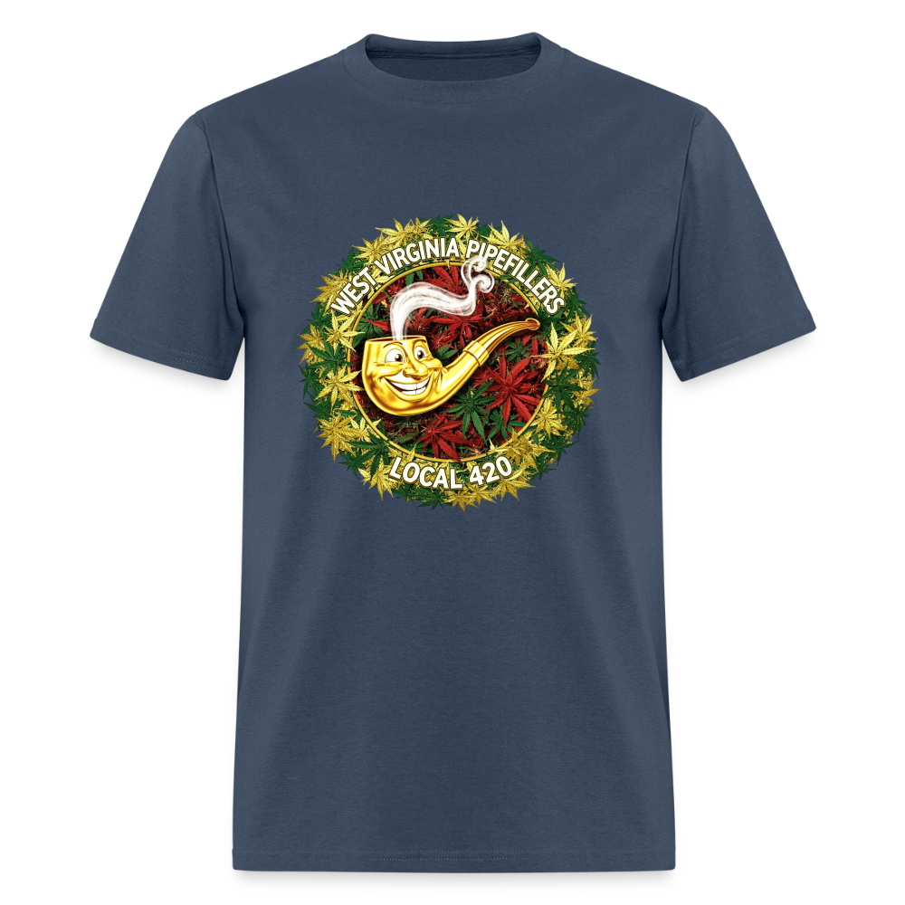 WEST VIRGINIA PIPIEFILLERS LOCAL 420 Men's T-Shirt -  blue dusk