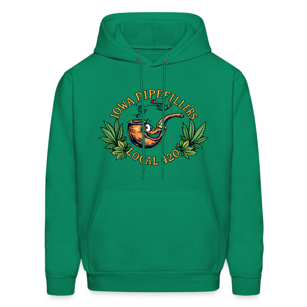 IOWA PIPEFILLERS LOCAL 420 Men's Hoodie - kelly green