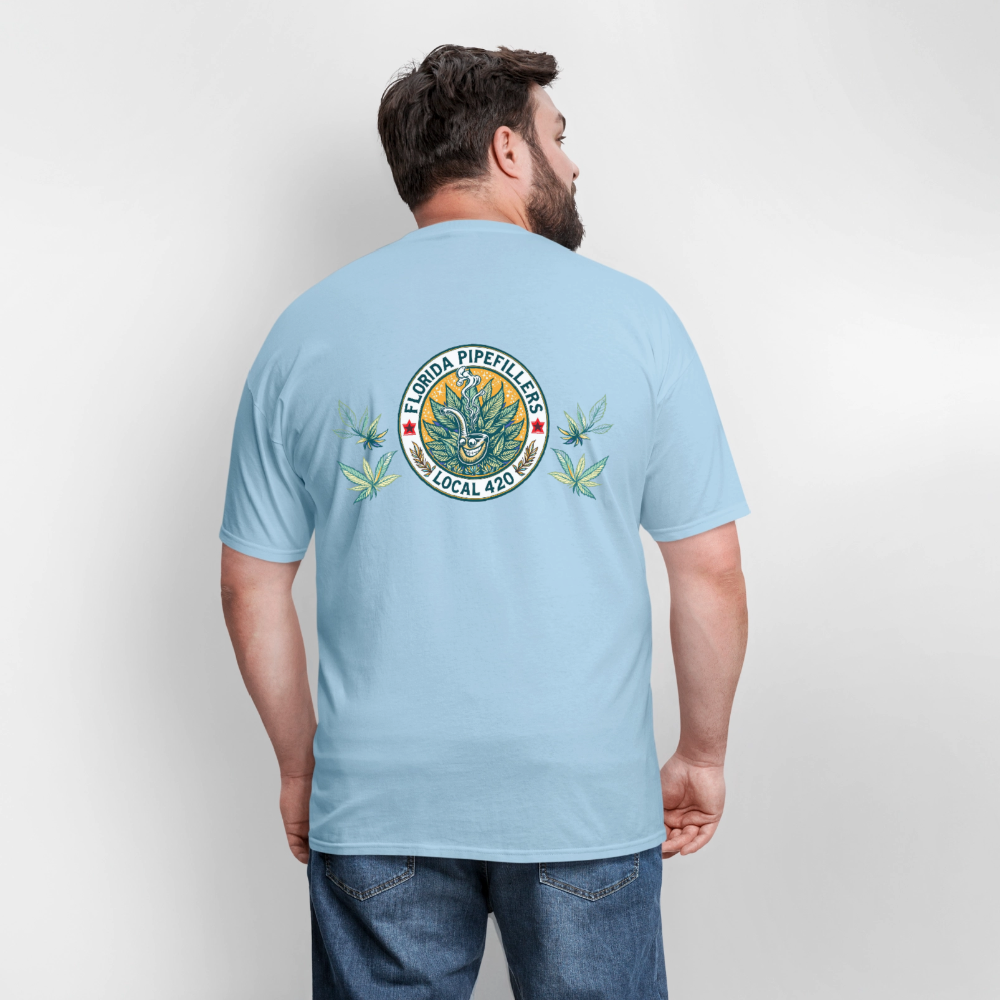 FLORIDA PIPEFILLERS LOCAL 420 F/B DESIGN Men's T-Shirt - powder blue