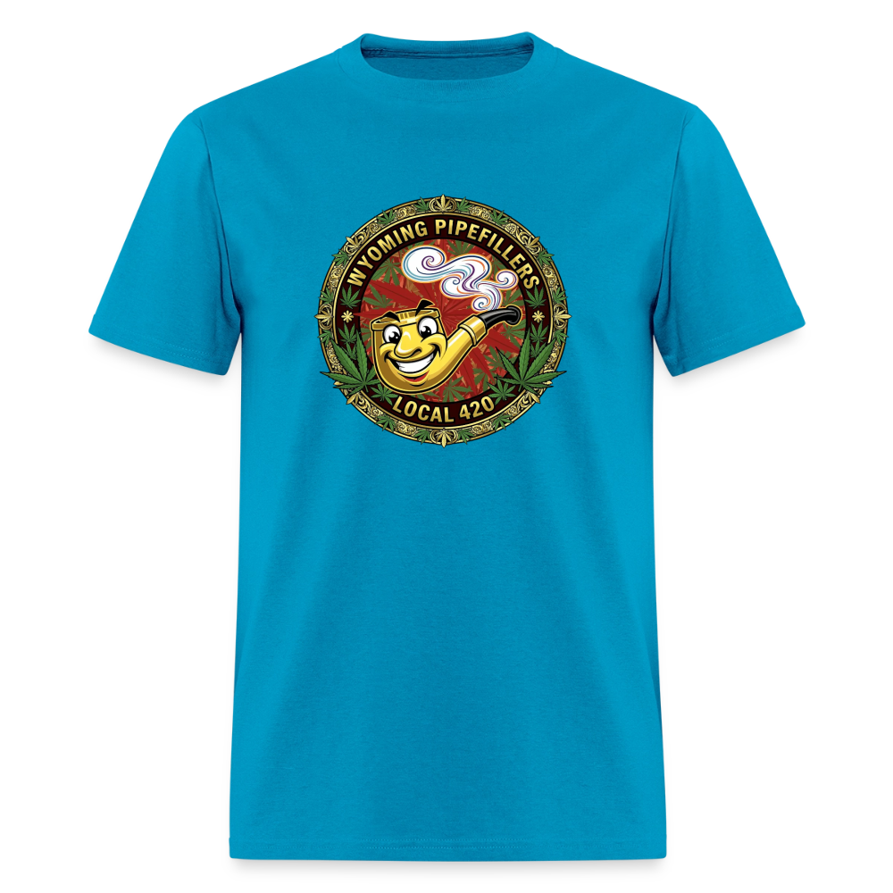 WYOMING PIPEFILLERS LOCAL 420 Men's T-Shirt - turquoise