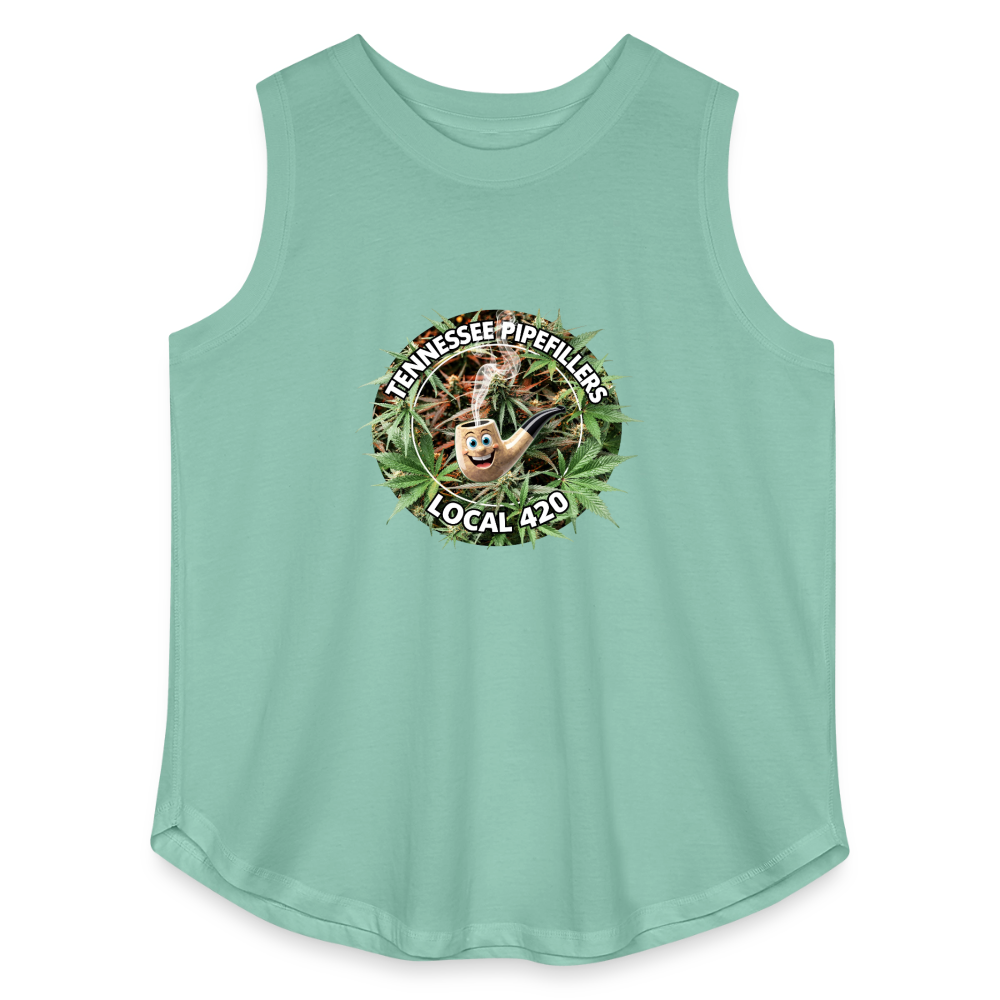 TENNESSEE PIPEFILLERS LOCAL 420 F/B DESIGN Women's Curvy Relaxed Tank Top - saltwater