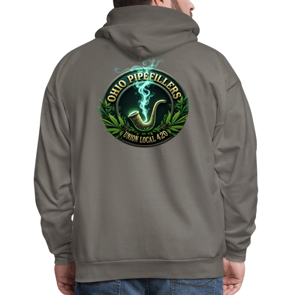 OHIO PIPEFILLERS UNION LOCAL 420 F/B DESIGNS Men's Hoodie - asphalt gray