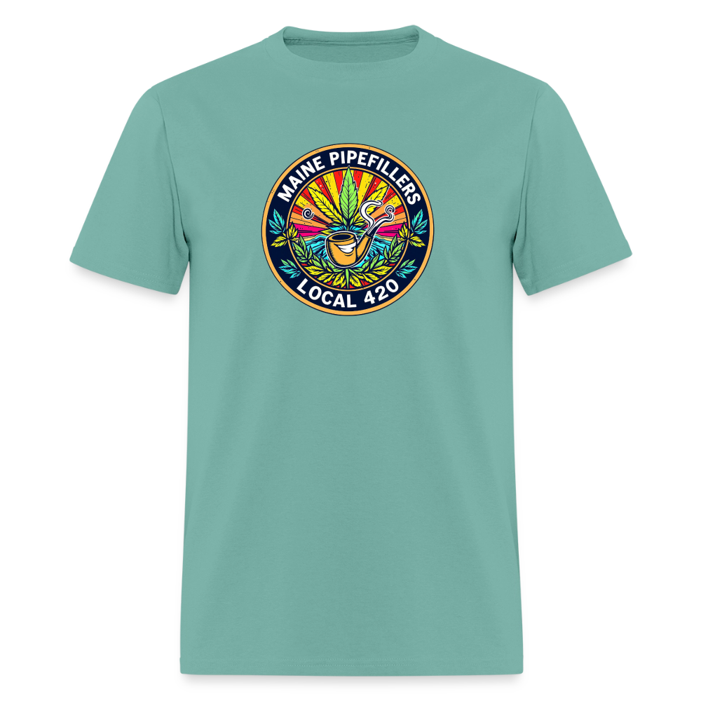 MAINE PIPEFILLERS LOCAL 420 Men's T-Shirt - aquatic