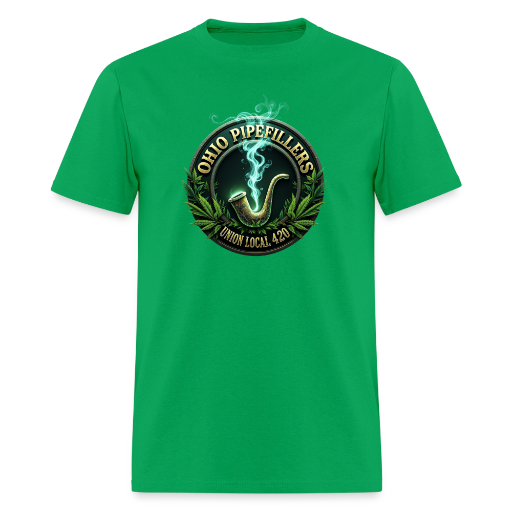 OHIO PIPEFILLERS UNION LOCAL 420 Men's T-Shirt - bright green