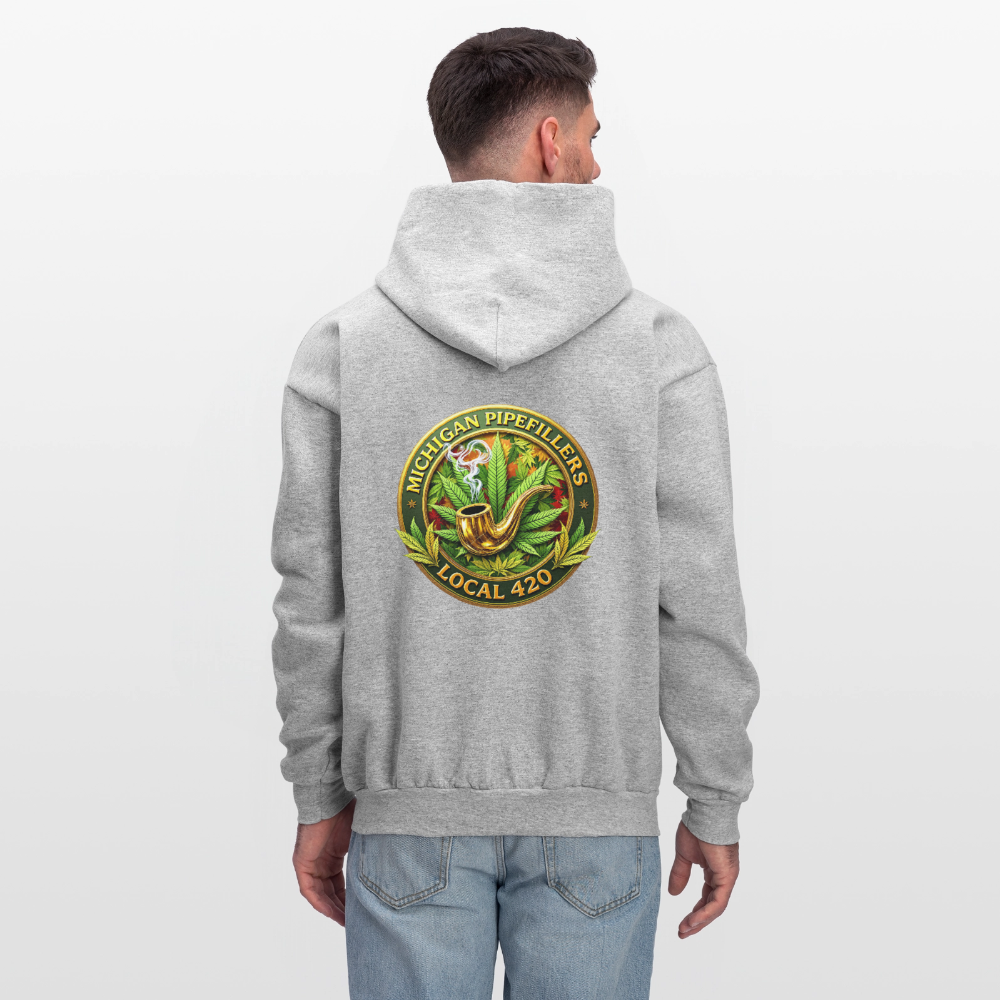 MICHIGAN PIPEFILLERS LOCAL 420 F/B DESIGN Men's Hoodie - heather gray