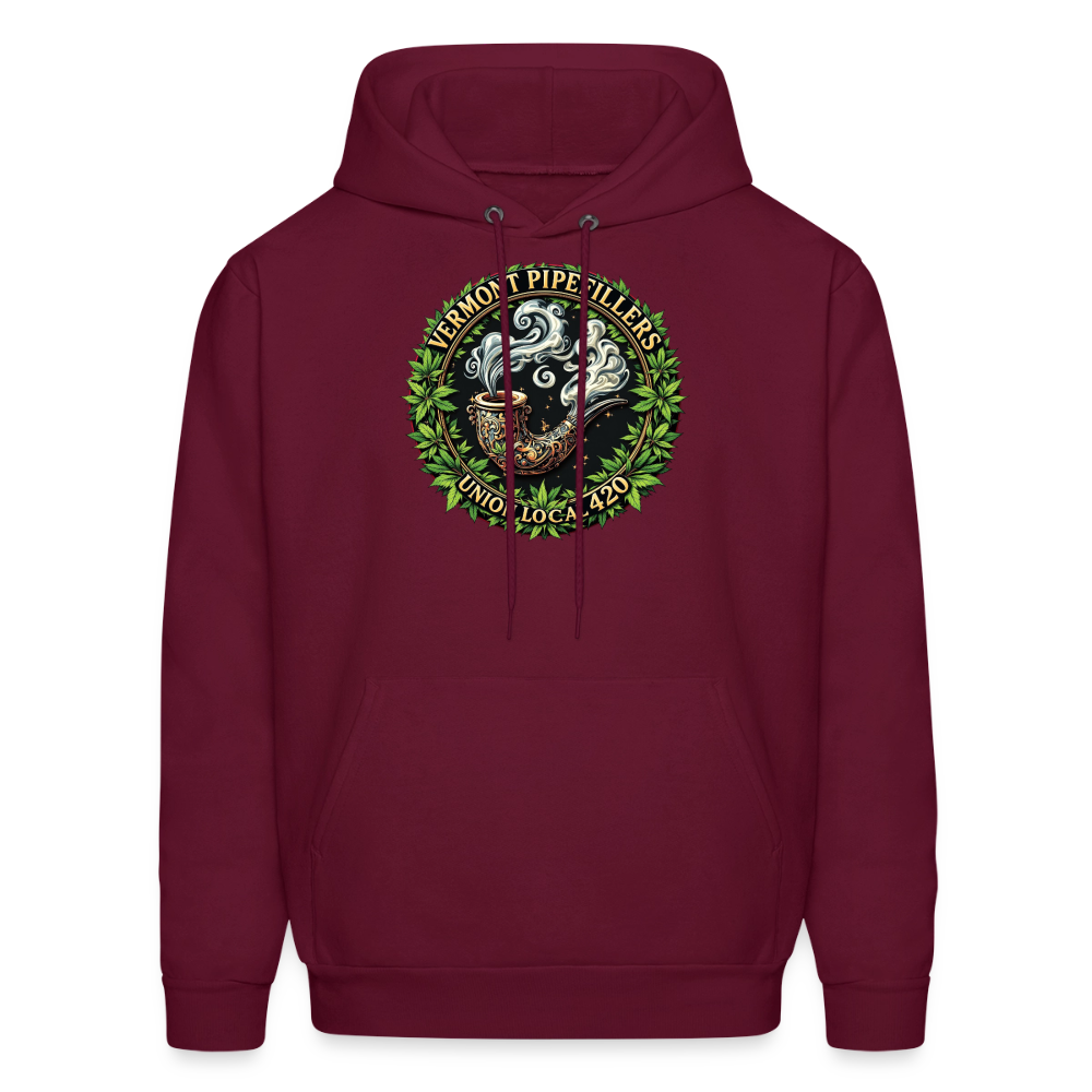 VERMONT PIPEFILLERS LOCAL 420 Men's Hoodie - burgundy