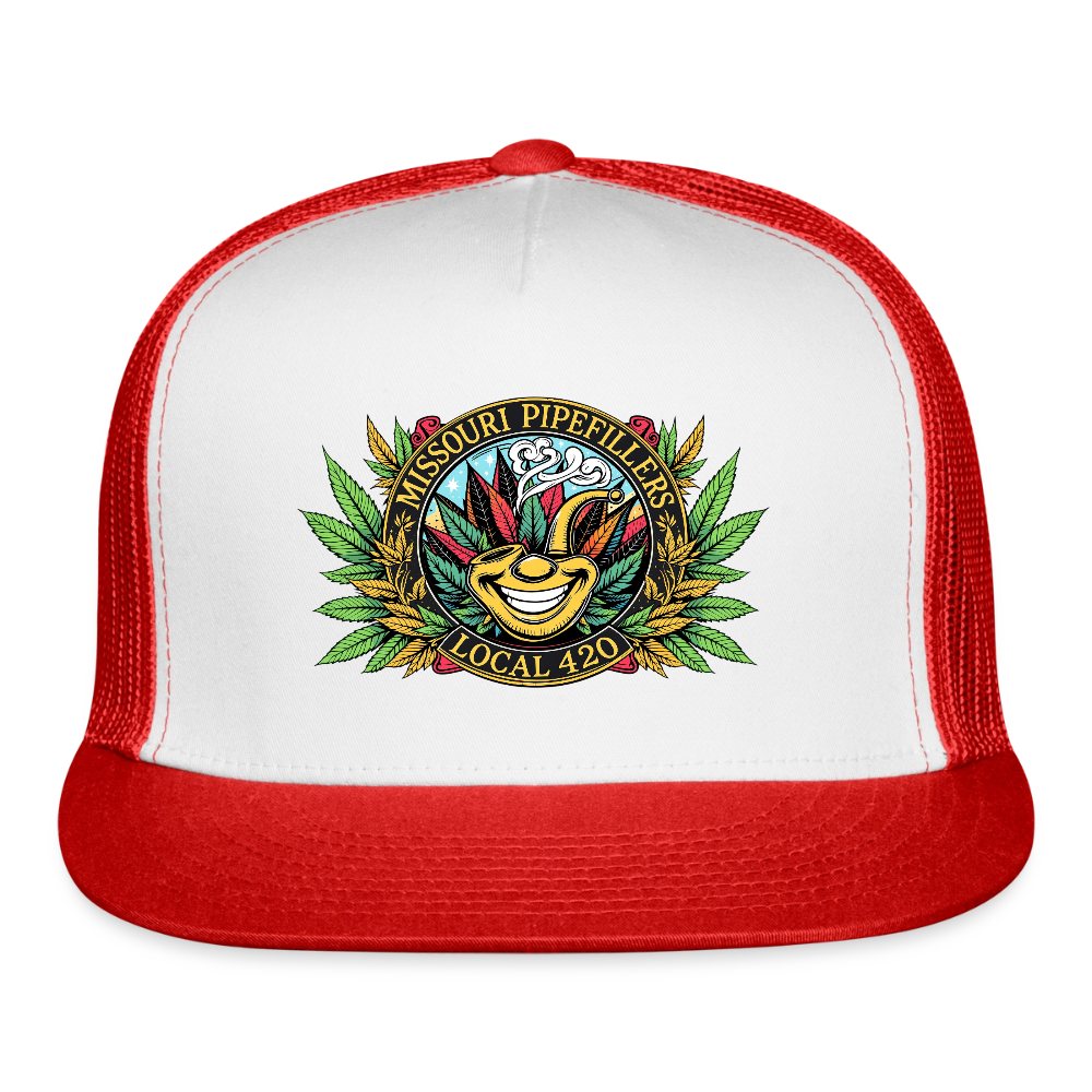 MISSOURI PIPEFILLERS LOCAL 420 Trucker Hat - white/red