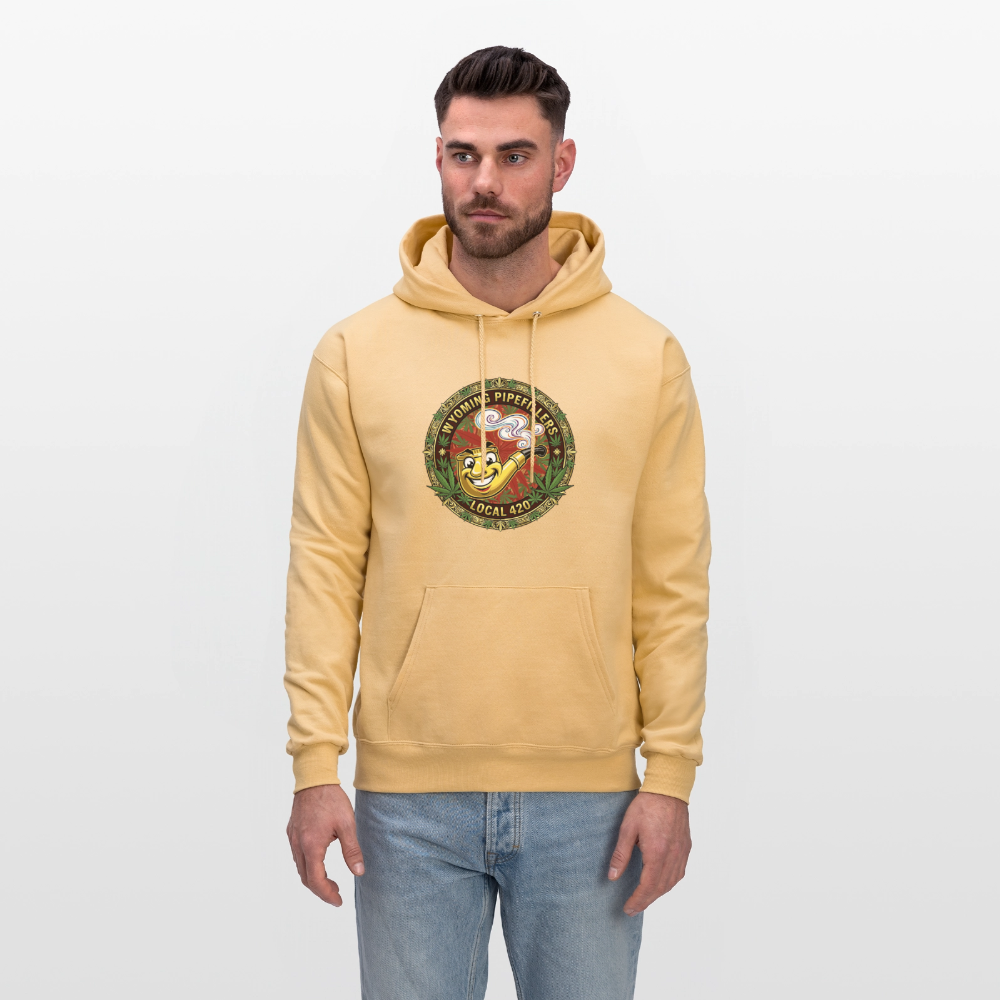 WYOMING PIPEFILLERS LOCAL 420 F/B DESIGN Men's Hoodie - light gold 