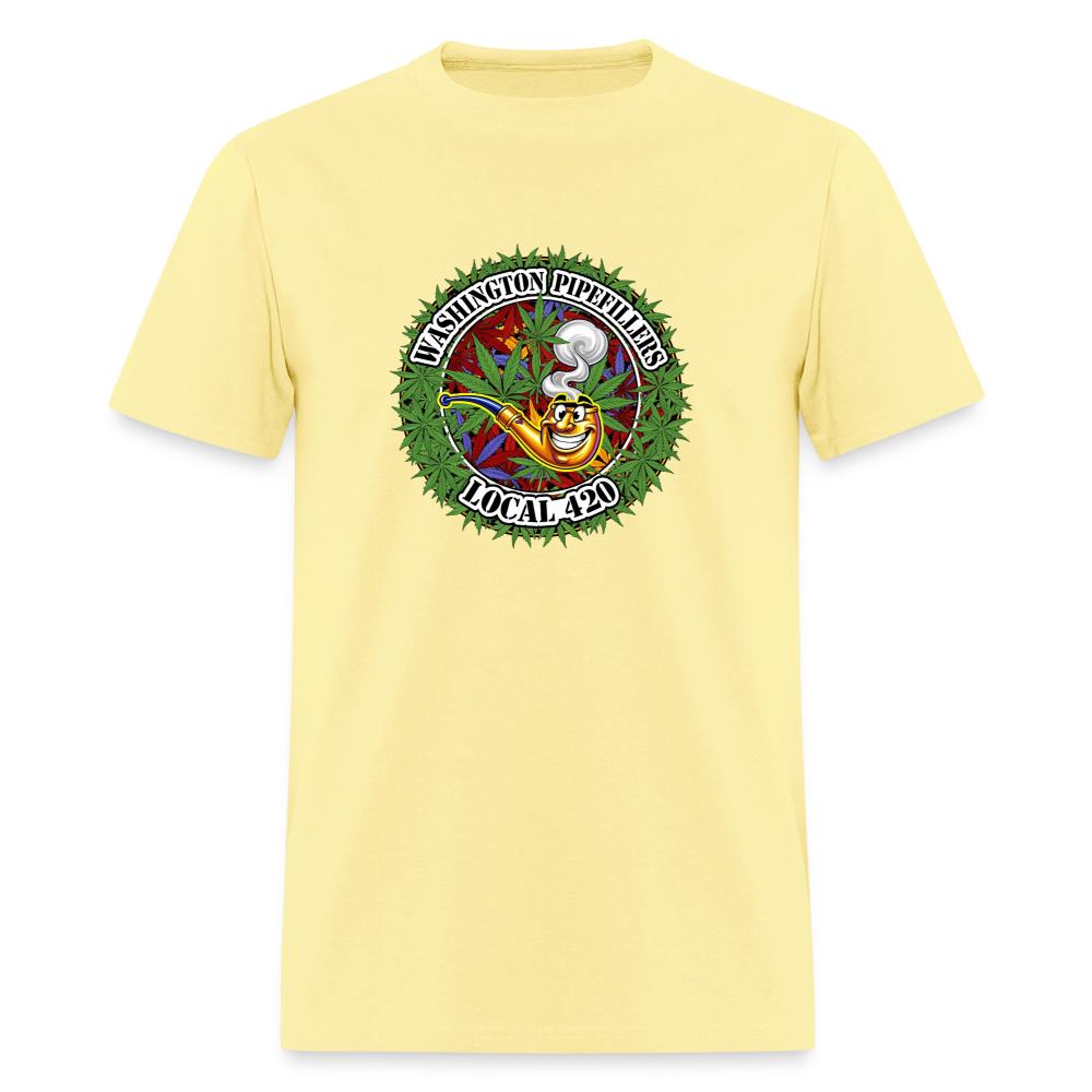 WASHINGTON PIPEFILLERS LOCAL 420 F/B DESIGN Men's T-Shirt - cornsilk