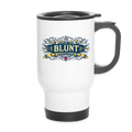 ROLL ME A BLUNT 14oz Stainless Seel Travel Mug - white
