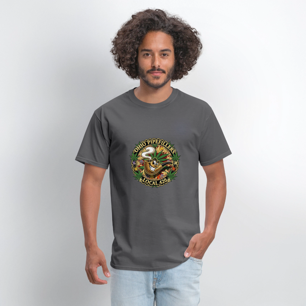 OHIO PIPEFILLERS LOCAL 420 Men's T-Shirt - charcoal