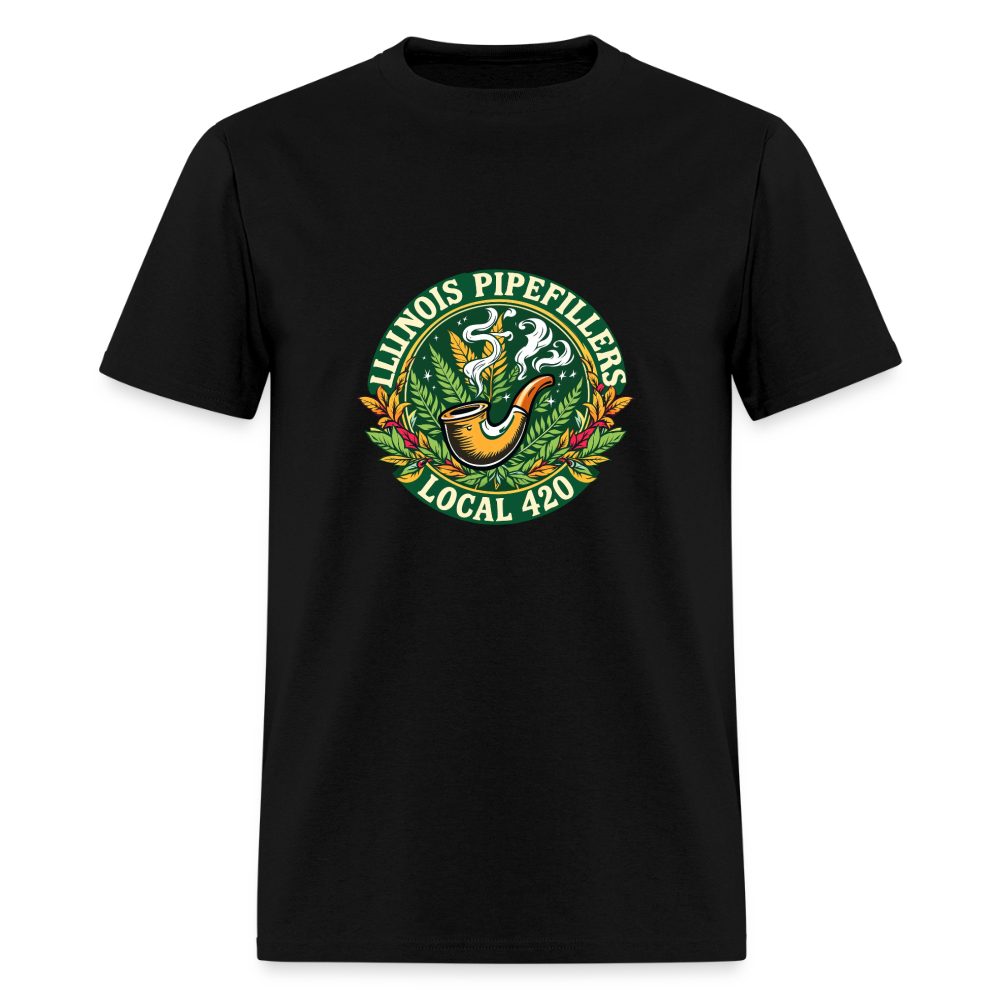 ILLINOIS PIPEFILLERS LOCAL 420 Men's T-Shirt - black