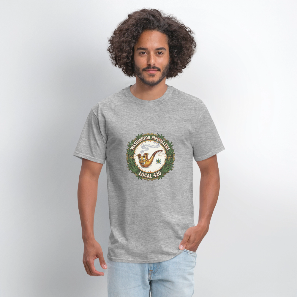 WASHINGTON PIPEFILLERS LOCAL 420 Men's T-Shirt - heather gray