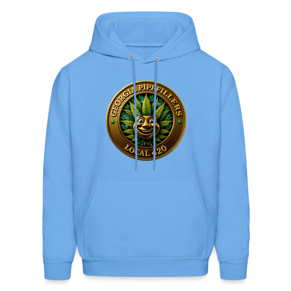 GEORGIA PIPEFILLERS LOCAL 420 F/B DESIGN Men's Hoodie - carolina blue