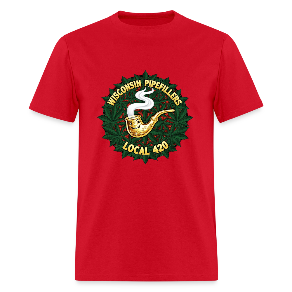 WISCONSIN PIPEFILLERS LOCAL 420 Men's T-Shirt - red