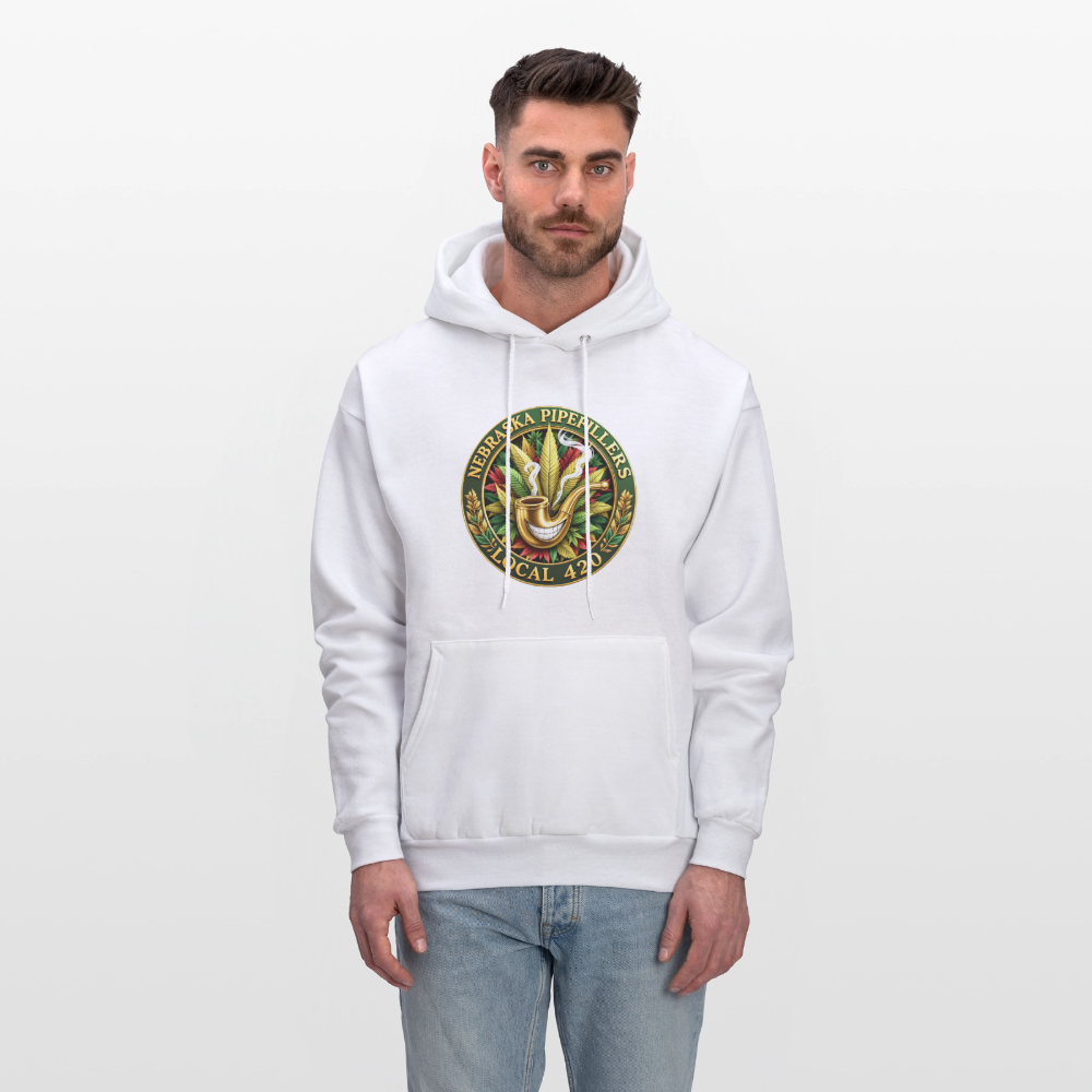 NEBRASKA PIPEFILLERS LOCAL 420 F/B DESIGNS Men's Hoodie - white