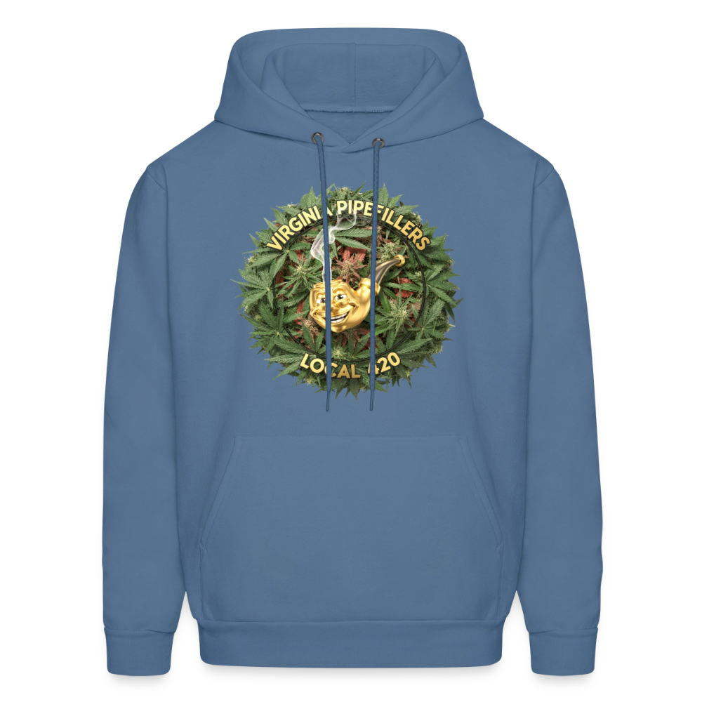 VIRGINIA PIPEFILLERS LOCAL 420 F/B DESIGN Men's  Hoodie - denim blue