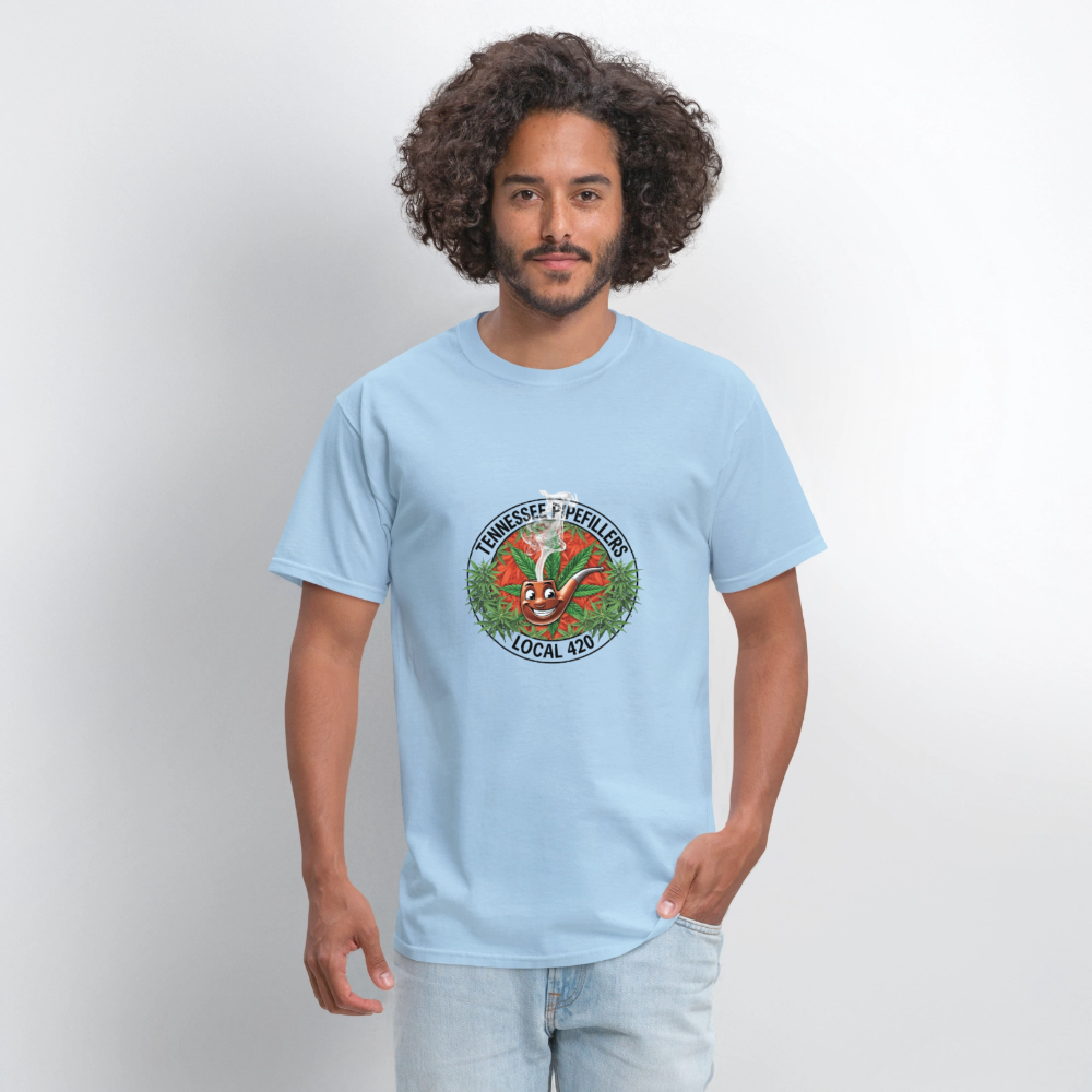 TENNESSEE PIPEFILLERS LOCAL 420 Men's T-Shirt - powder blue
