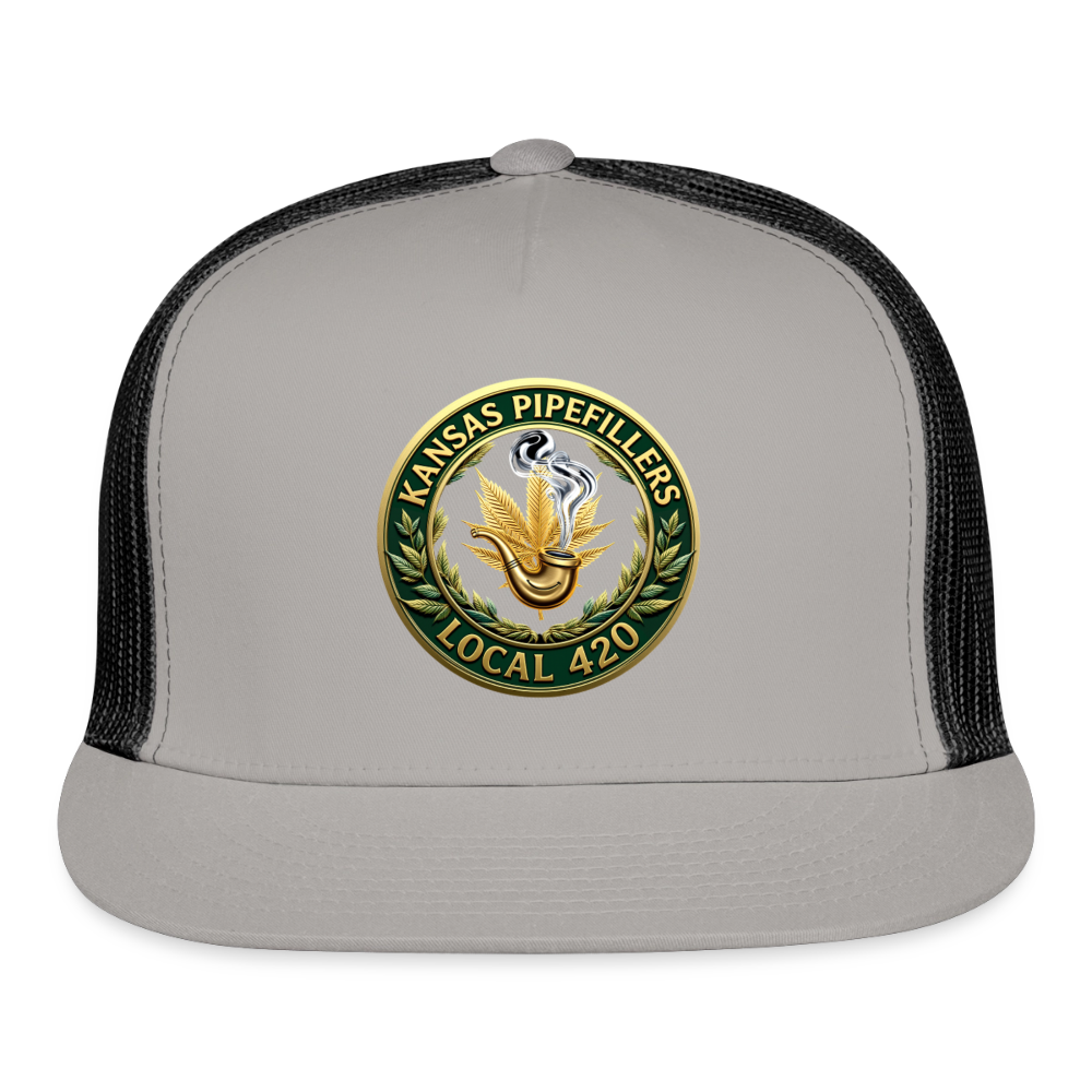 KANSAS PIPEFILLERS LOCAL 420 Trucker Hat - gray/black