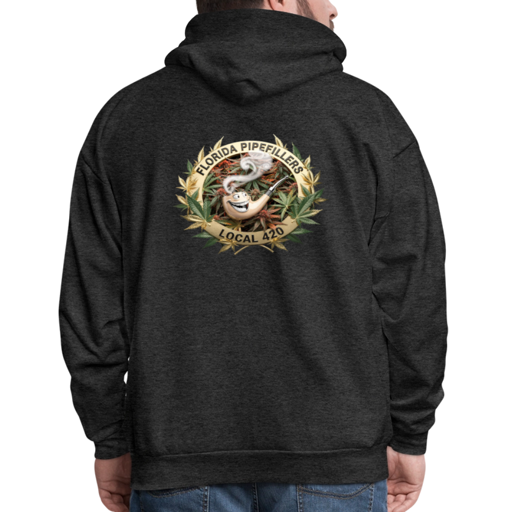 FLORIDA PIPEFILLERS LOCAL 420 F/B DESIGN Men's Hoodie - charcoal grey
