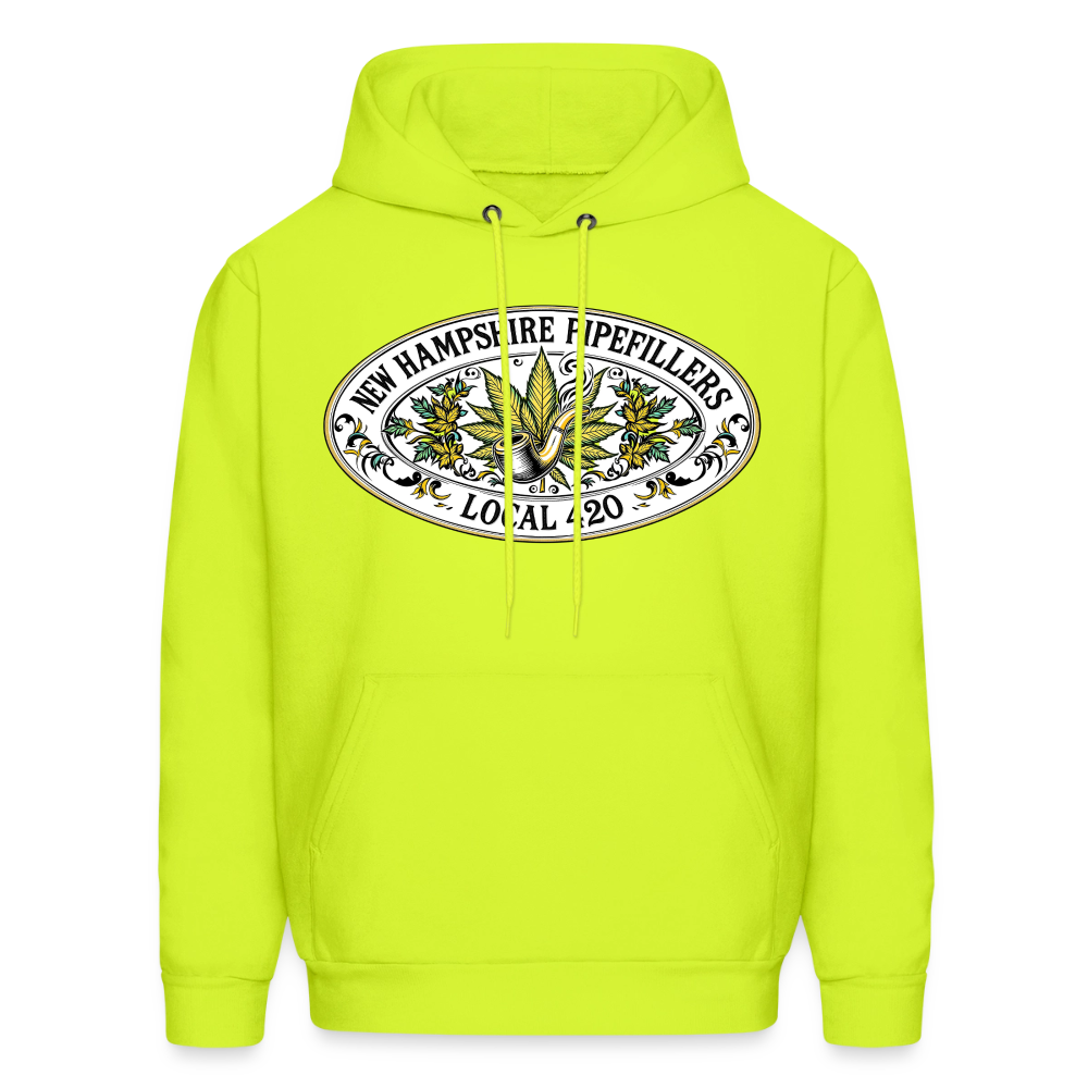 NEW HAMPSHIRE PIPEFILLERS LOCAL 420 Men's Hoodie - safety green