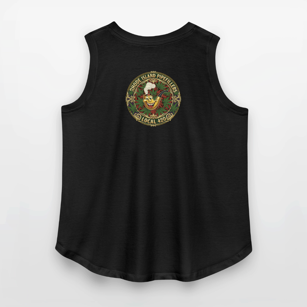 TEXAS PIPEFILLERS LOCAL 420 F/B DESIGN Women's Curvy Relaxed Tank Top - black