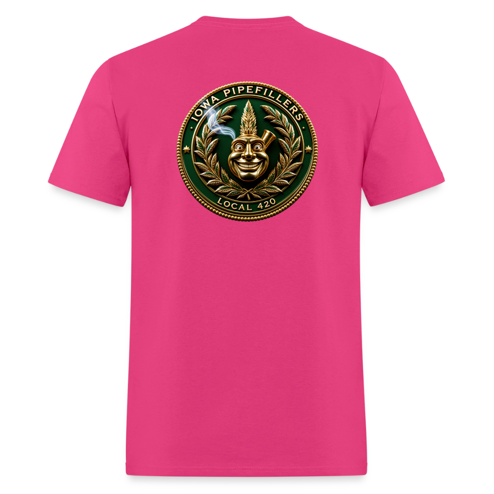 IOWA PIPEFILLERS LOCAL 420 F/B DESIGN Men's T-Shirt - fuchsia