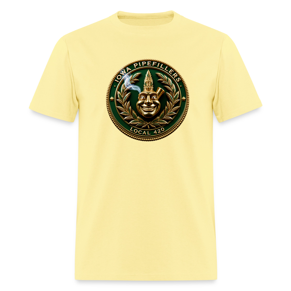 IOWA PIPEFILLERS LOCAL 420 Trucker Hat Men's T-Shirt - cornsilk