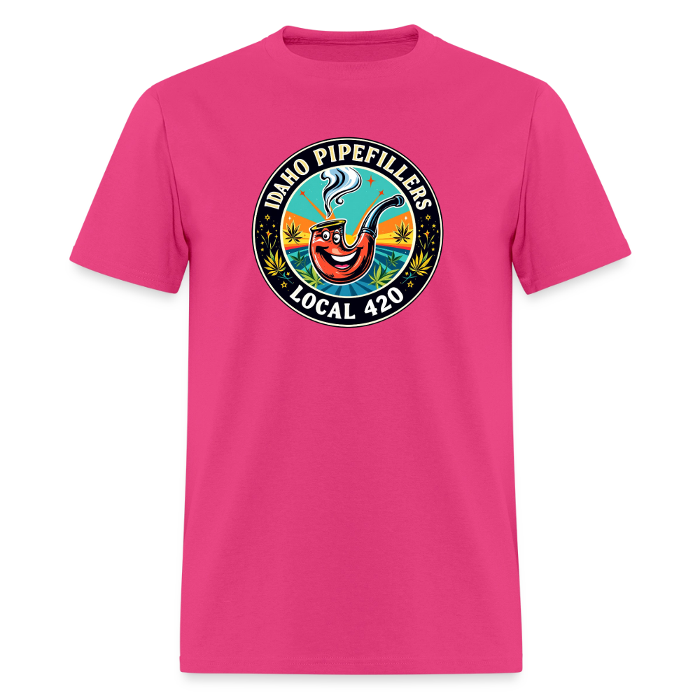 IDAHO PIPEFILLERS LOCAL 420 F/B DESIGN Men's T-Shirt - fuchsia
