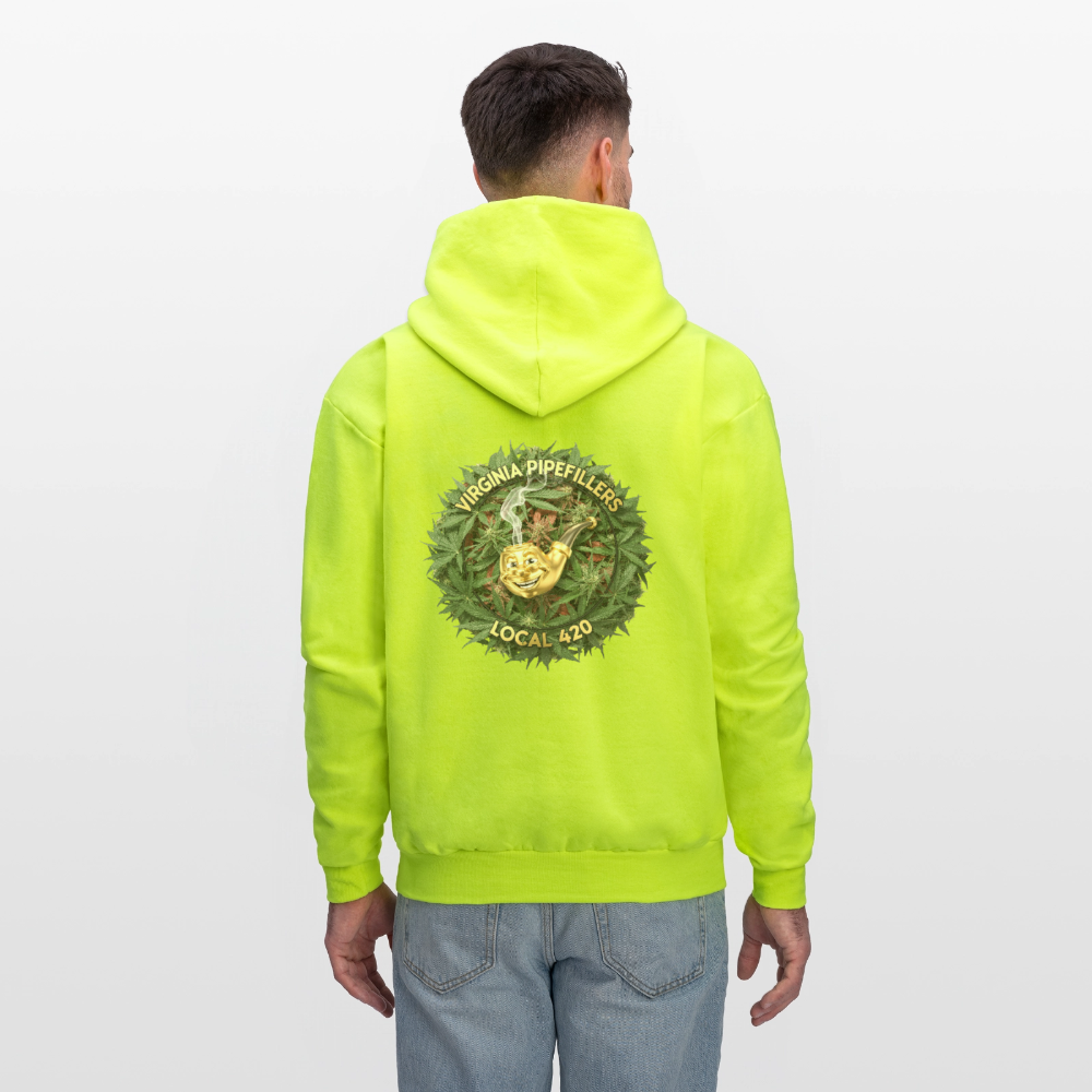 VIRGINIA PIPEFILLERS LOCAL 420 F/B DESIGN Men's  Hoodie - safety green