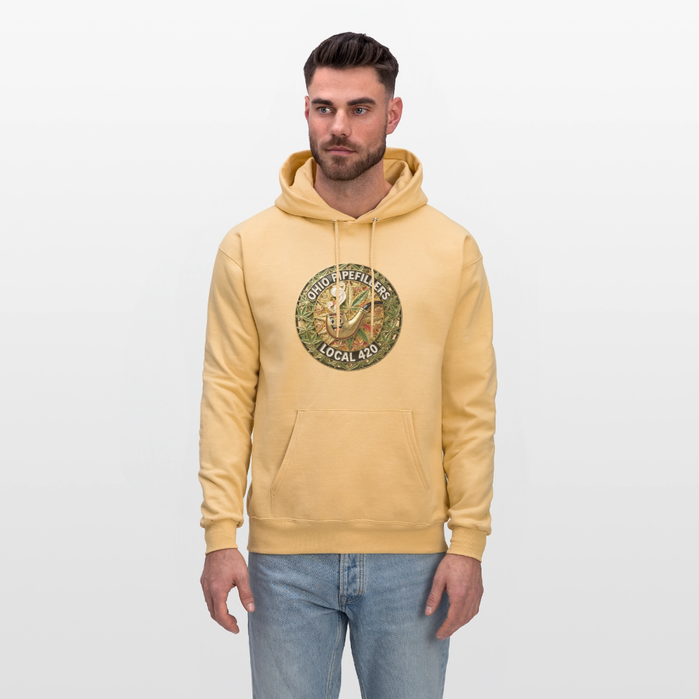 OHIO PIPEFILLERS LOCAL 420  Men's Hoodie - light gold 