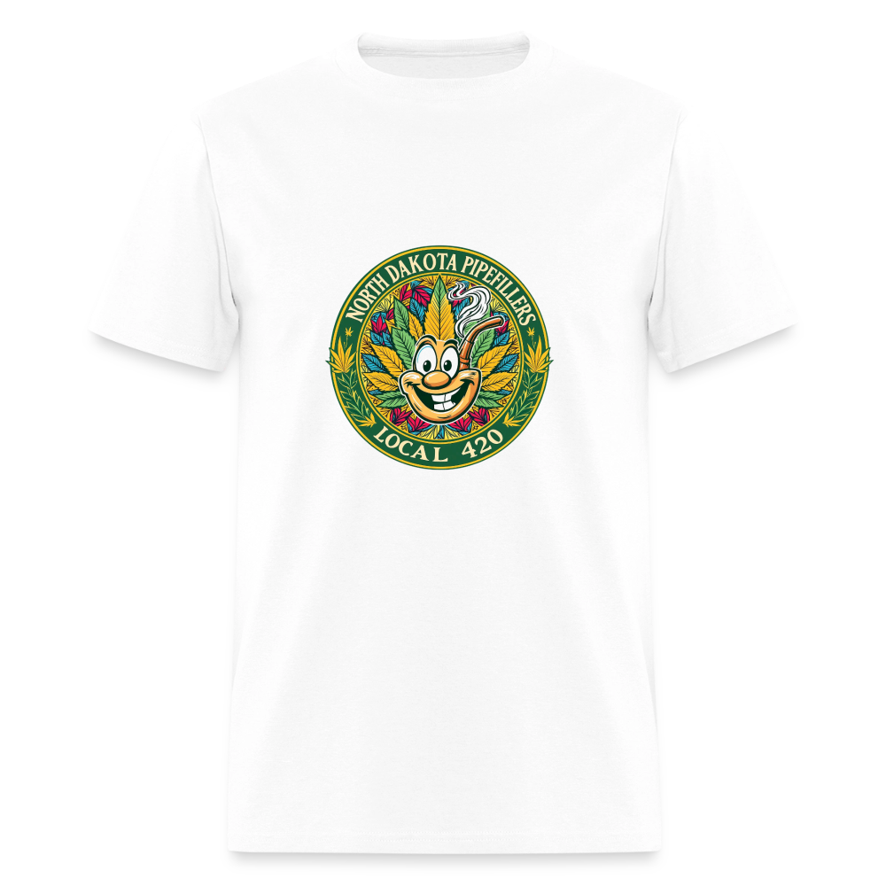 NORTH DAKOTA PIPEFILLERS LOCAL 420 Men's T-Shirt - white
