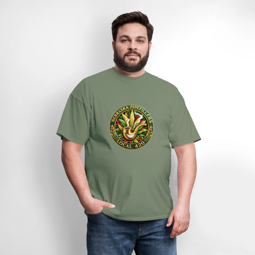 NEBRASKA PIPEFILLERS LOCAL 420 Men's T-Shirt - military green