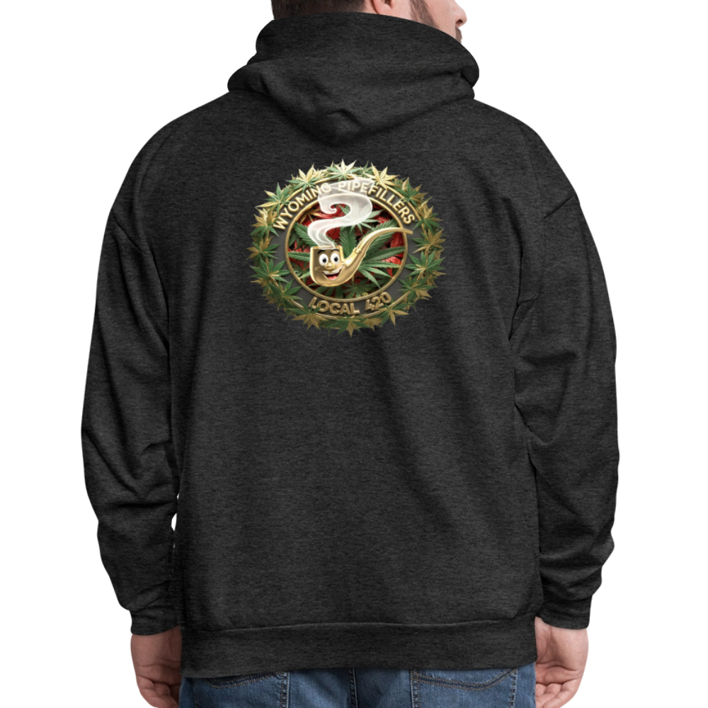 WYOMING PIPEFILLERS LOCAL 420 F/B DESIGN Men's Hoodie - charcoal grey