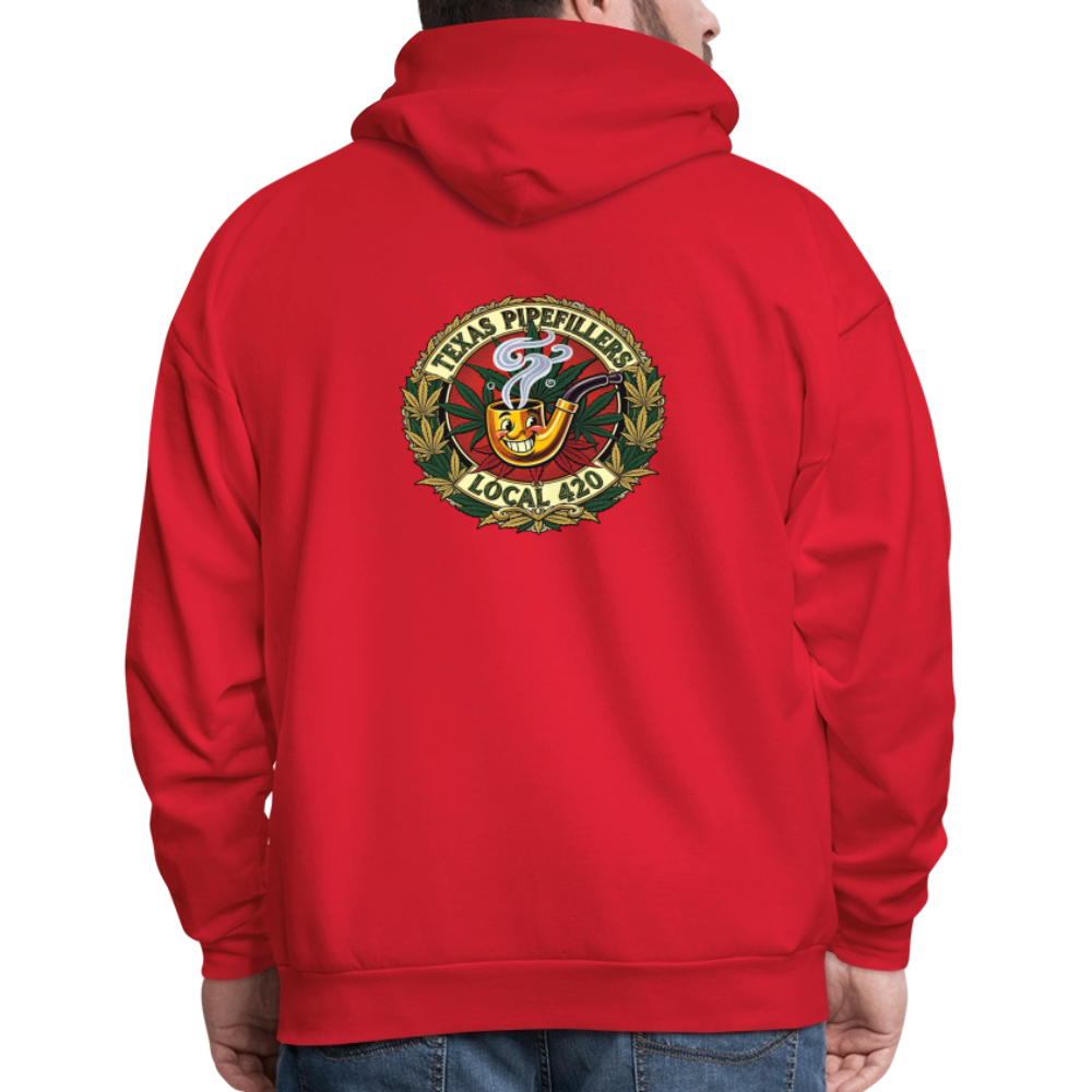 TEXAS PIPEFILLERS LOCAL 420 F.B DESIGN Men's Hoodie - red