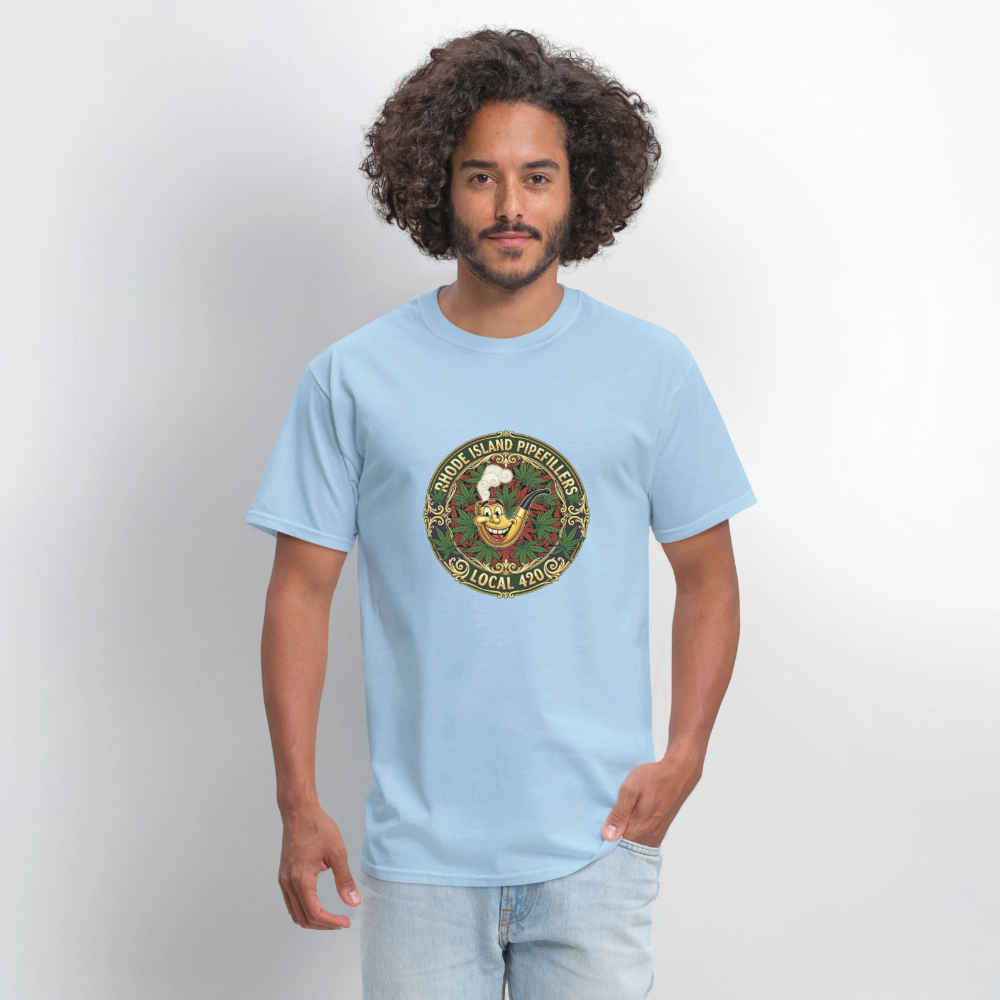 TEXAS PIPEFILLERS LOCAL 420 Men's T-Shirt - powder blue