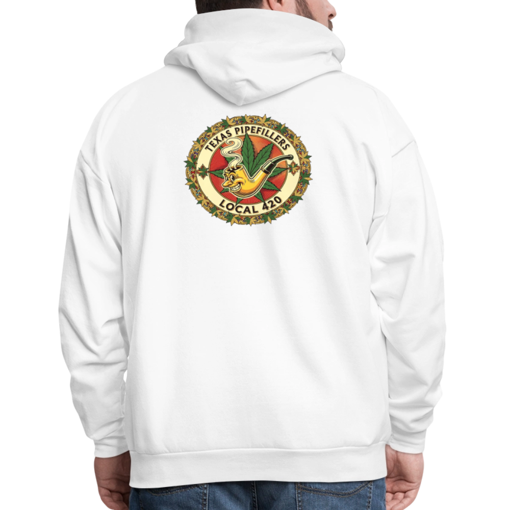 TEXAS PIPEFILLERS LOCAL 420 F/B DESIGN Men's Hoodie - white