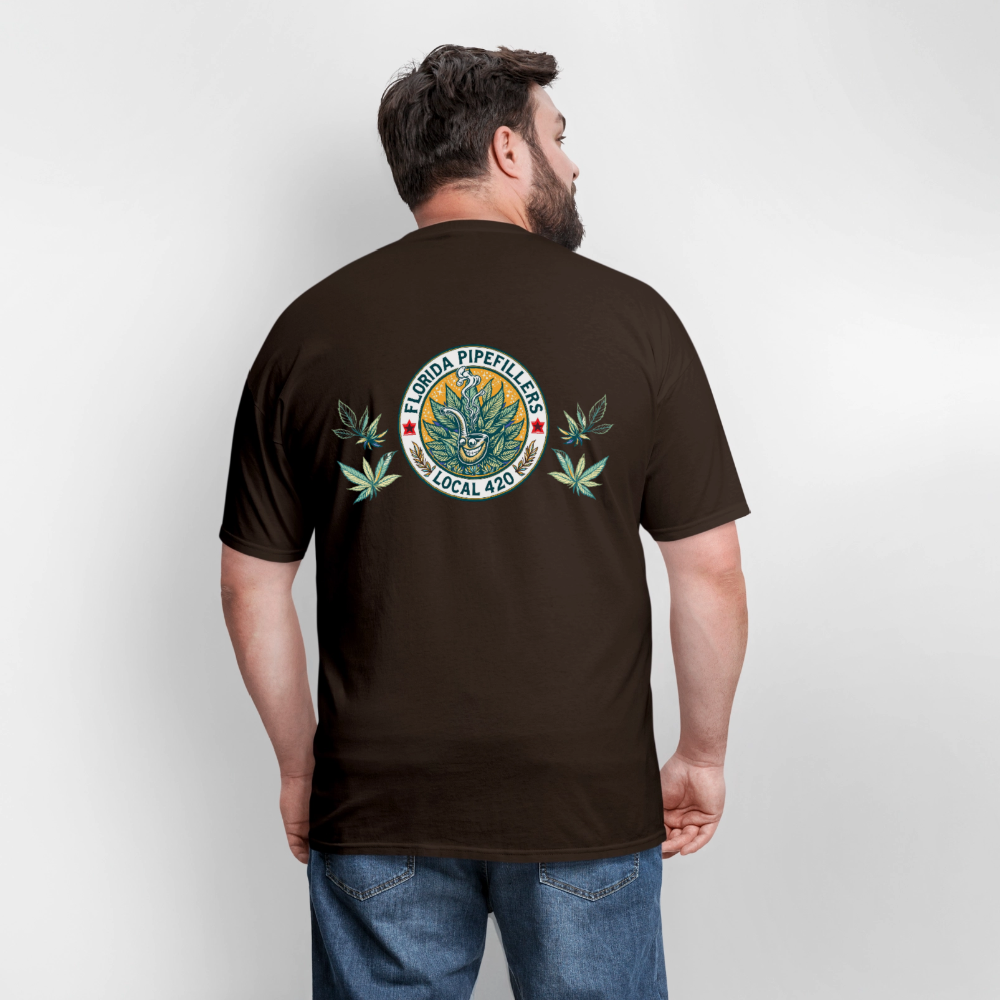 FLORIDA PIPEFILLERS LOCAL 420 F/B DESIGN Men's T-Shirt - brown