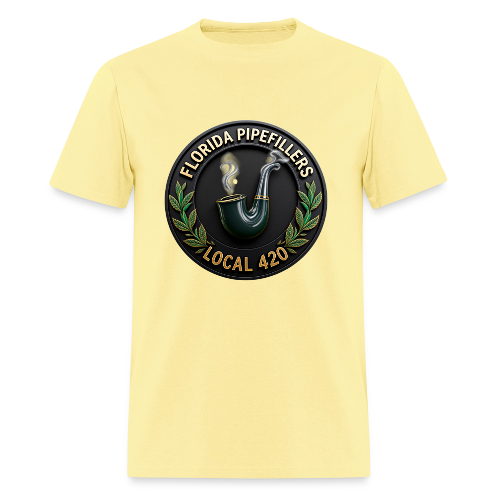 FLORIDA PIPEFILLERS LOCAL 420 F/B DESIGN Men's T-Shirt - cornsilk