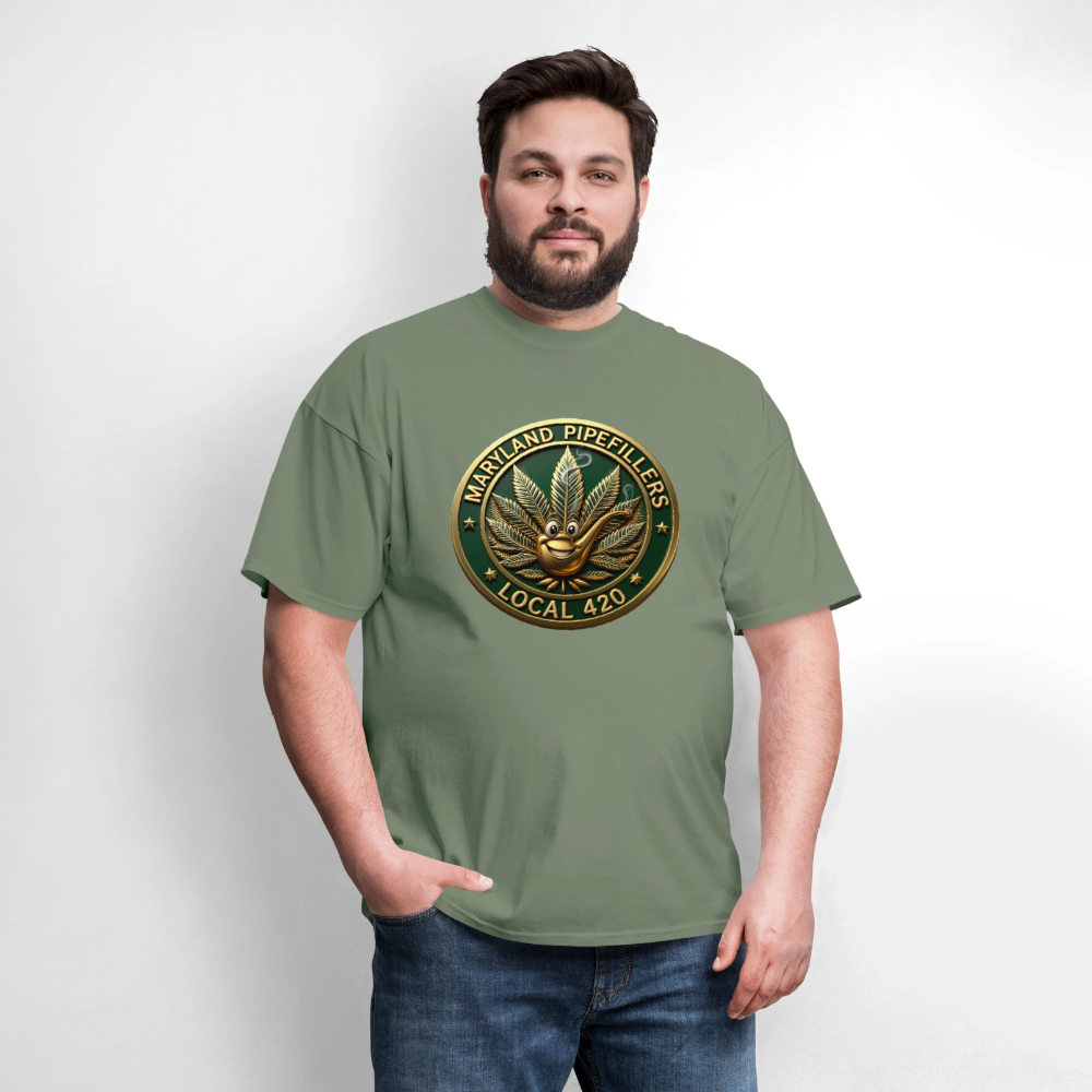 MARYLAND PIPEFILLERS LOCAL 420 Men's T-Shirt - military green